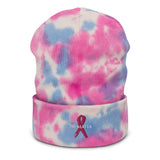 Breast Cancer Awareness Tie-dye beanie